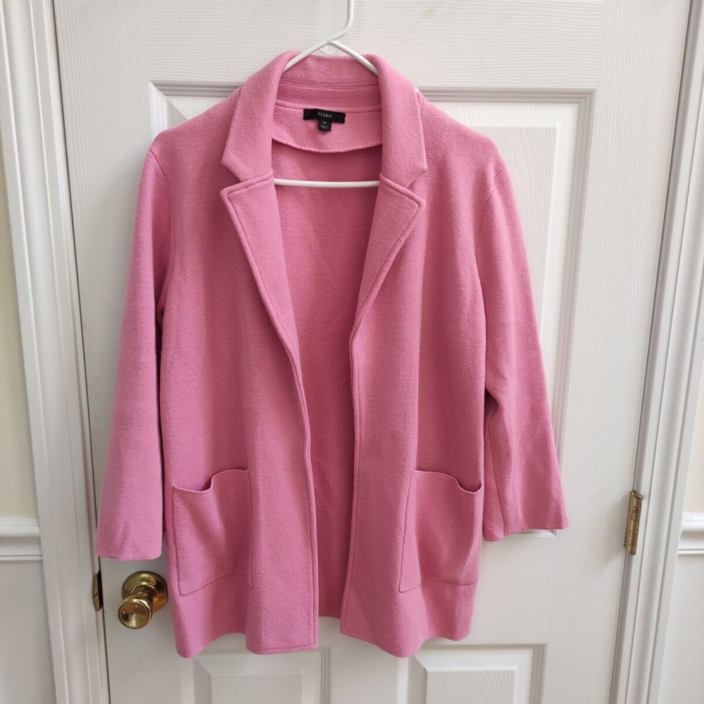 NWT J. Crew Pink Sweater Blazer